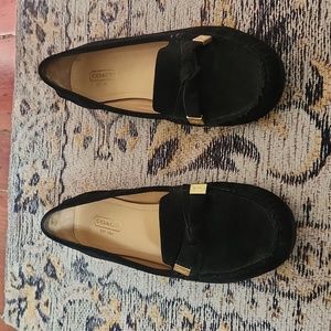 Coach Women's black suede driving shoe size 7.5